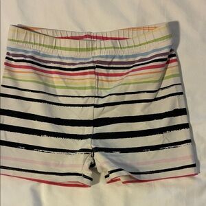 Striped Bike Shorts with Multicolor Accents